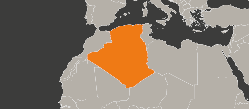mapa kraju Algieria