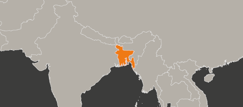 mapa kraju Bangladesz