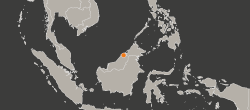 mapa kraju Brunei