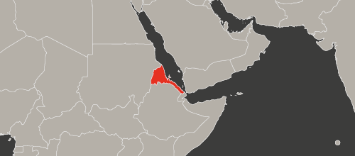 mapa kraju Erytrea