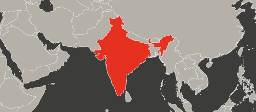 mapa kraju Indie