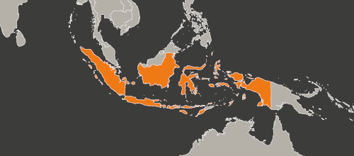 mapa kraju Indonezja