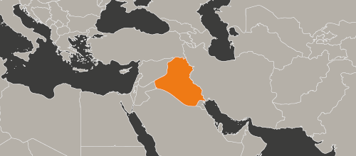 mapa kraju Irak