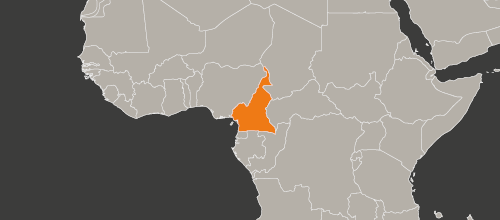 mapa kraju Kamerun