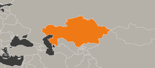 mapa kraju Kazachstan