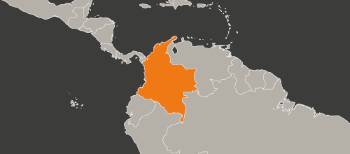mapa kraju Kolumbia