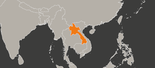 mapa kraju Laos