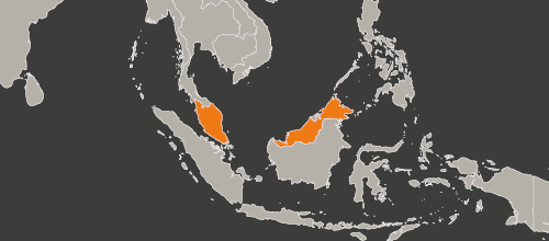 mapa kraju Malezja