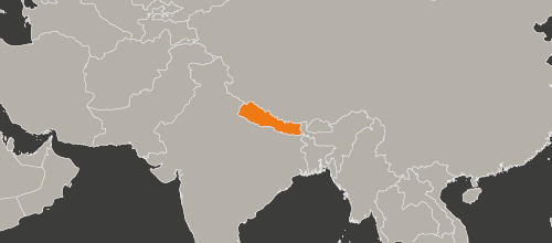 mapa kraju Nepal
