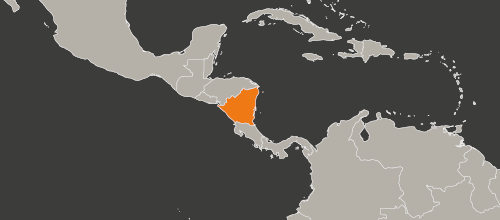 mapa kraju Nikaragua