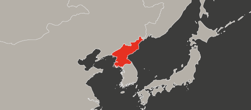 country map Korea Północna