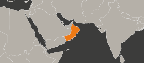 mapa kraju Oman