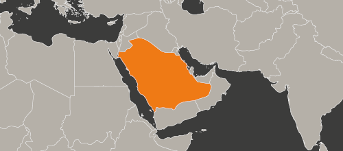 mapa kraju Arabia Saudyjska