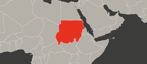 mapa kraju Sudan