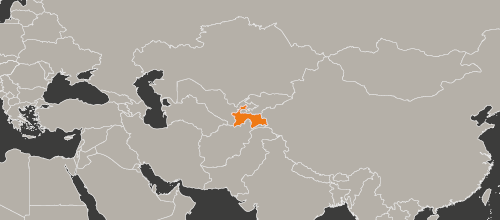 mapa kraju Tadżykistan