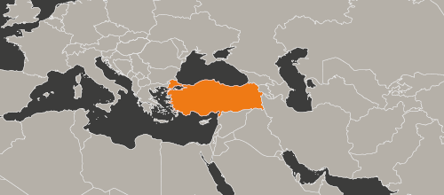 mapa kraju Turcja