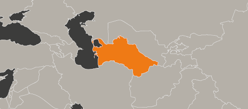 mapa kraju Turkmenistan