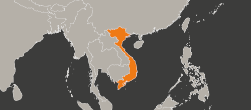 mapa kraju Wietnam