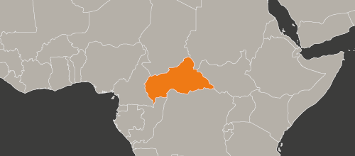 mapa kraju Republika Środkowoafrykańska