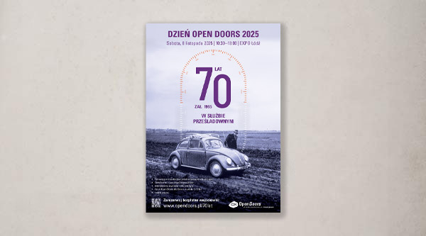 Plakat do druku na Dzień Open Doors 2025