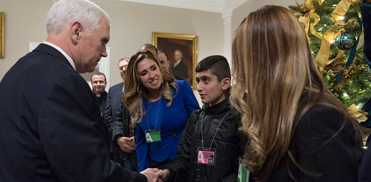 Noe z wiceprezydendem USA panem Mike'em Pence' m.