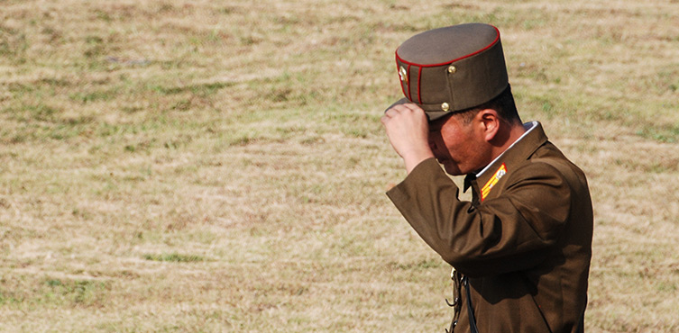Zdjęcie żołnierza północnokoreańskiego