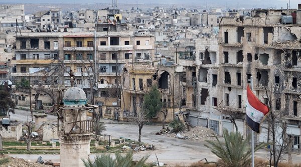 Wschodnie Aleppo - całe dzielnice zostały zniszczone przez wojnę domową w Syrii